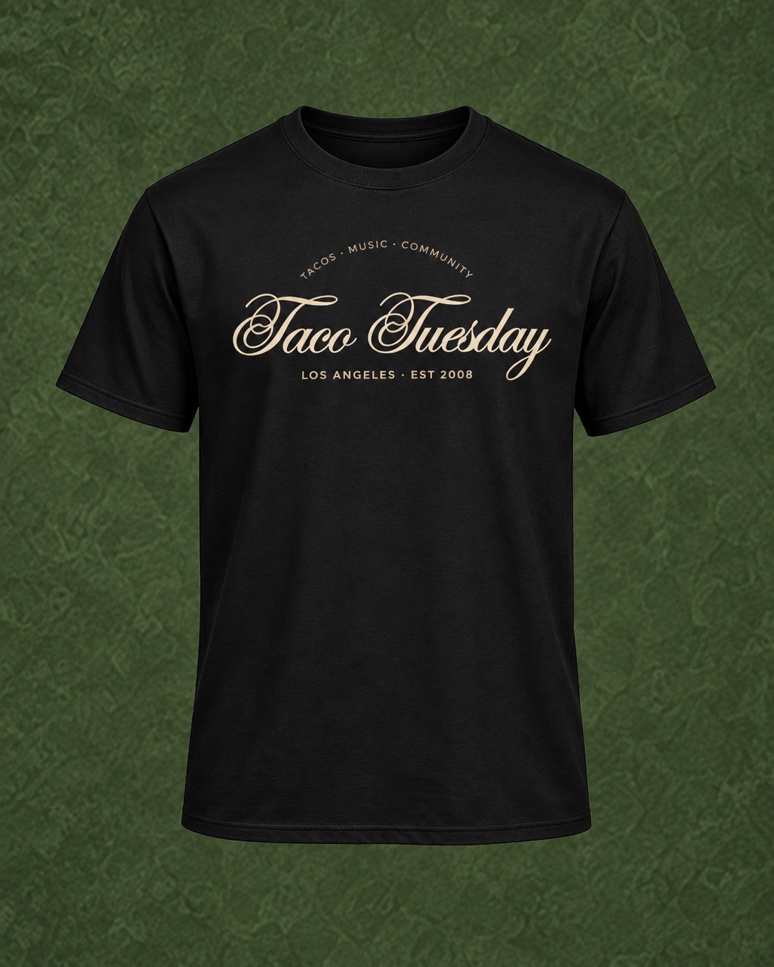 Taco Tuesday Tour Tee in black