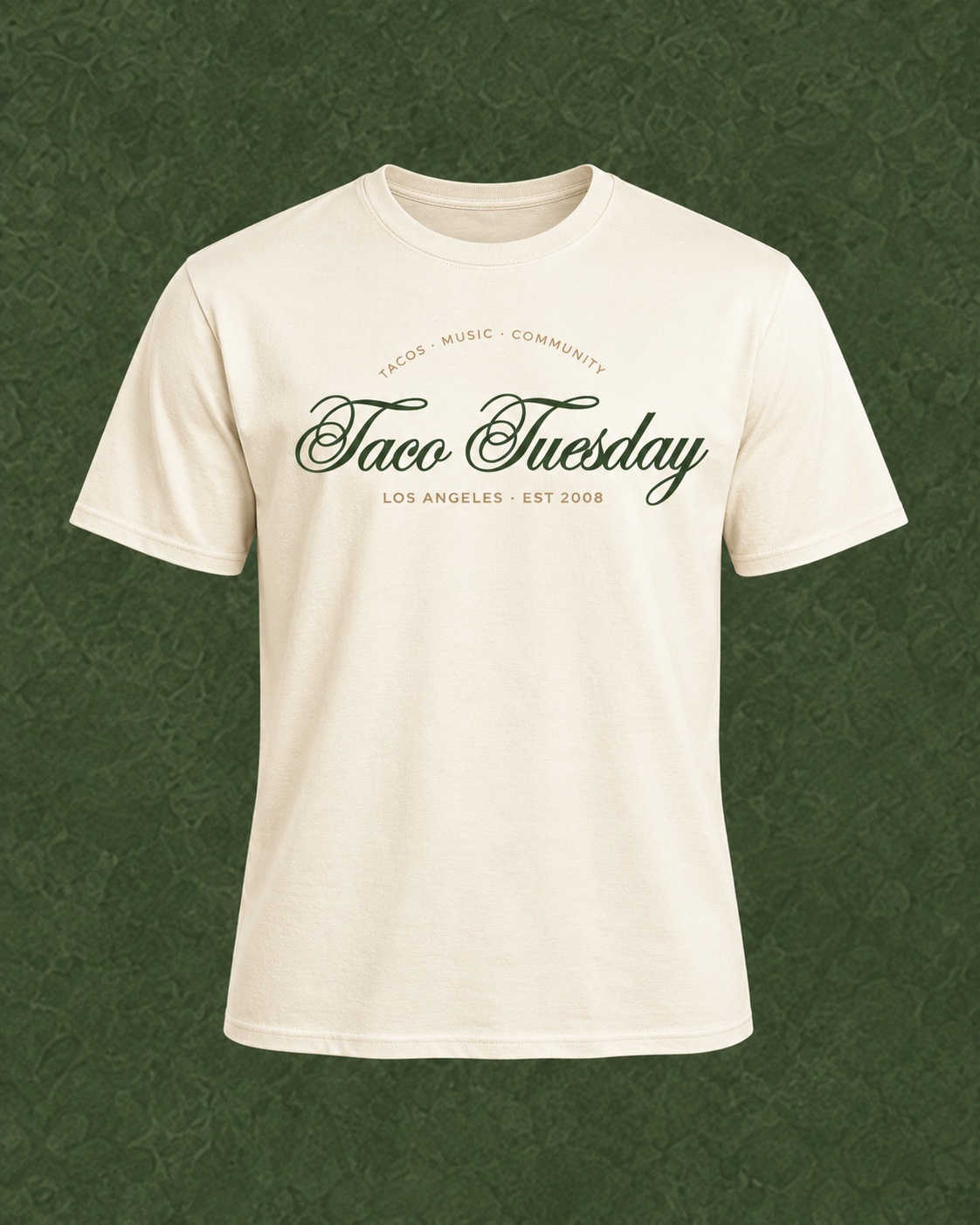 Taco Tuesday Tour Tee in cream